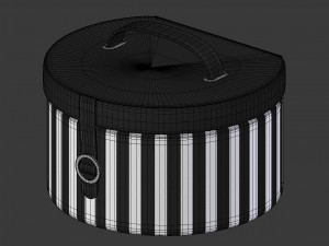 round decor box - jewellery box Model 3D