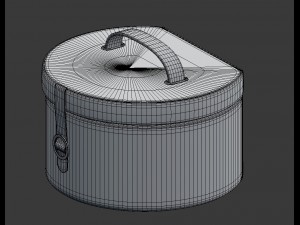 round decor box - jewellery box Model 3D