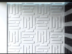 3d wall panel - low poly - bricks 3D Model