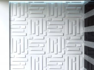 Panel dinding 3d - poli rendah - batu bata Model 3D