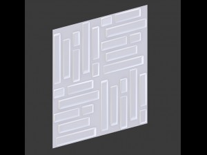 3d wall panel - low poly - bricks Modèle 3D