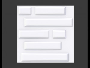 3d wall panel - low poly - bricks Modèle 3D