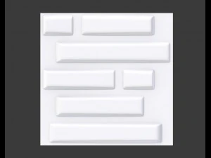 Panel dinding 3d - poli rendah - batu bata Model 3D