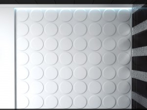3d wall panel - low poly - ellipses 3D Model