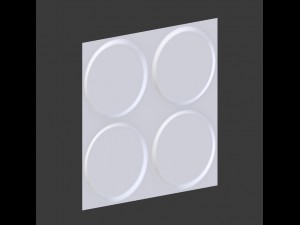 3d wall panel - low poly - ellipses 3Dモデル