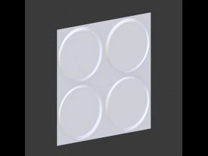 3d wall panel - low poly - ellipses 3D Model