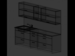kitchen aida - small kitchen panel 3D Model