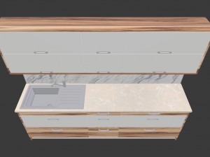 kitchen aida - small kitchen panel 3D Model