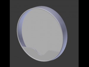round wall mirror Model 3D