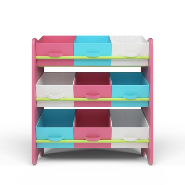 3d kids storage box shelf system -girls 3Dモデル .c4d .max .obj .3ds .fbx .stl .blend 