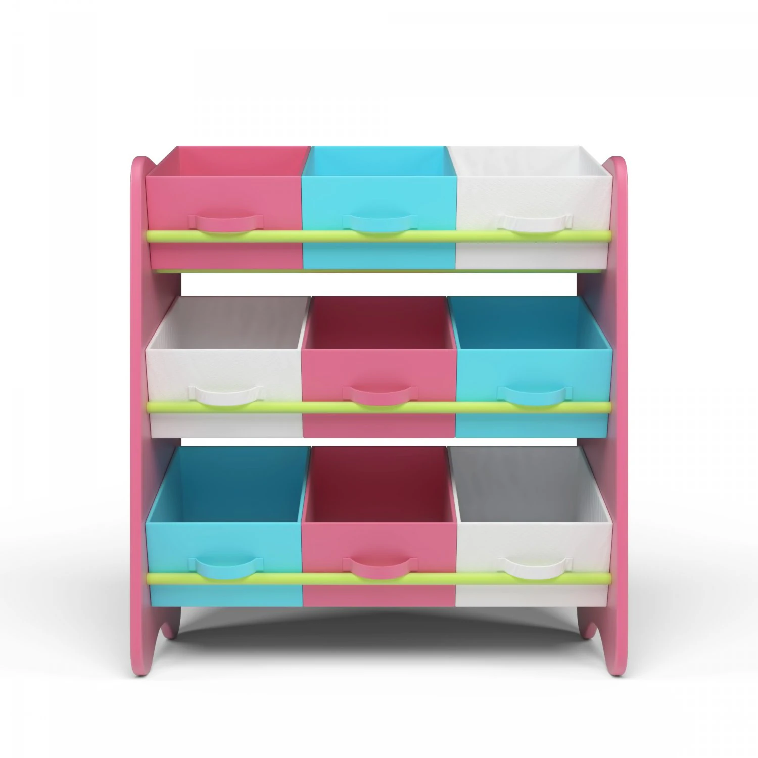 3d kids storage box shelf system -girls 3D Model .c4d .max .obj .3ds .fbx .stl .blend 