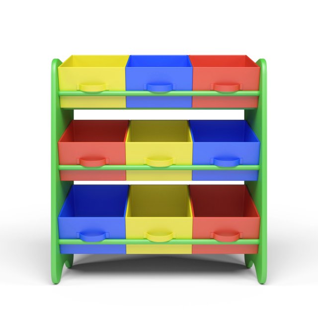 kids storage box shelf system -boys 3D Model .c4d .max .obj .3ds .fbx .stl .blend 