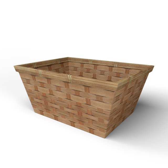 3d wood basket decoration model Modello 3D .c4d .max .obj .3ds .fbx .stl .blend 