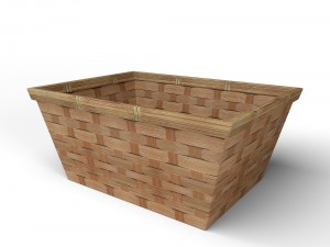 3d wood basket decoration model 3D Model