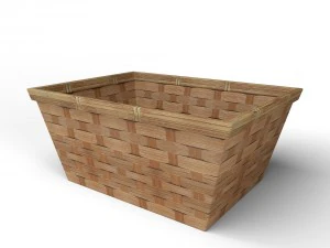 Modello di decorazione del cestino di legno 3d Modello 3D