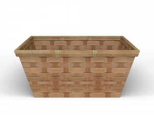 3d wood basket decoration model Modello 3D
