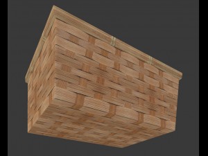 3d wood basket decoration model Modello 3D