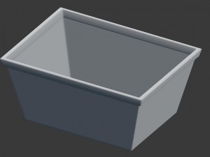 3d wood basket decoration model Modello 3D