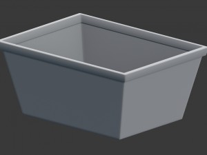 3d wood basket decoration model Modello 3D