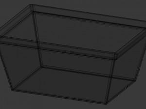 3d wood basket decoration model Modello 3D
