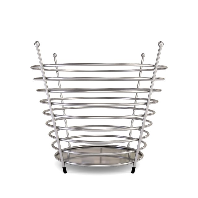 chrome wire fruit basket Modello 3D .c4d .max .obj .3ds .fbx .stl .blend 