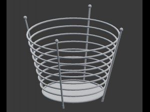 chrome wire fruit basket Modello 3D
