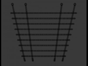 chrome wire fruit basket Modello 3D