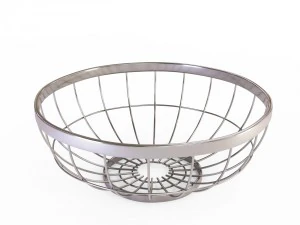 round wire grid fruit basket without fruits model 3D Model