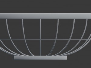 round wire grid fruit basket without fruits model 3D मॉडल