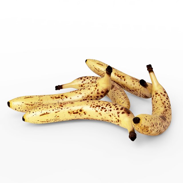 3d realistic old banana model 3D Model .c4d .max .obj .3ds .fbx .stl .blend 