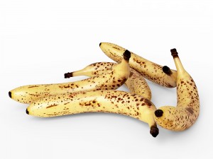 3d realistic old banana model Modèle 3D