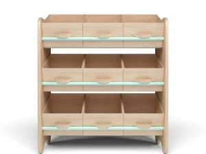 3d wood storage box shelf system 3D Model