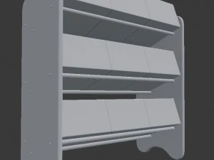 3d wood storage box shelf system 3D Model