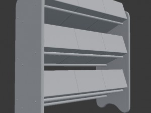 white storage box shelf system 3D Model