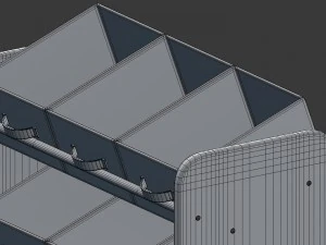 white storage box shelf system 3D Model
