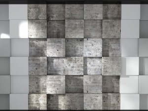 3d modular 3d feature wall panels cubes model 3D Model