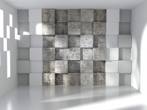 3d modular 3d feature wall panels cubes model 3D Model