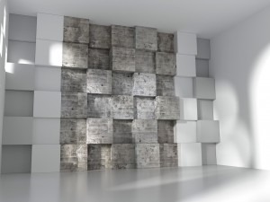 3d modular 3d feature wall panels cubes model 3D Model
