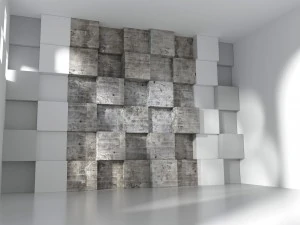 3d modular 3d feature wall panels cubes model 3D Model