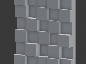 3d modular 3d feature wall panels cubes model 3D Model