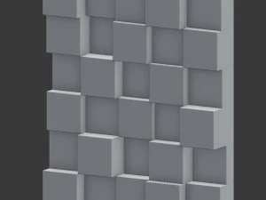 3d modular 3d feature wall panels cubes model 3D Model