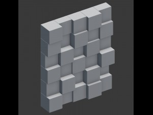 3d modular 3d feature wall panels cubes model 3D Model