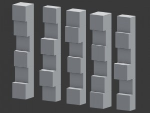 3d modular 3d feature wall panels cubes model 3D Model