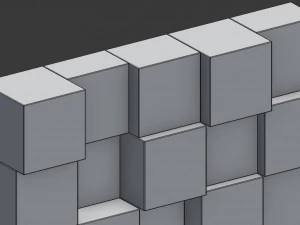 3d modular 3d feature wall panels cubes model 3D Model