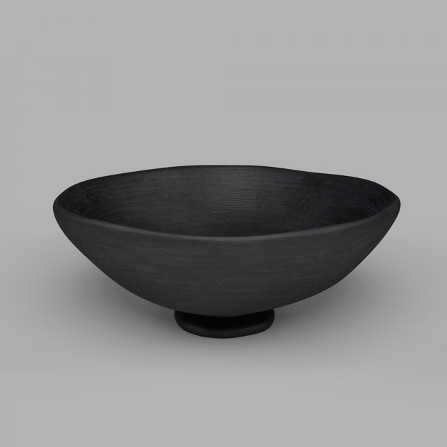 modern table decoration - dark clay bowl Modelo 3D .c4d .max .obj .3ds .fbx .stl .blend 