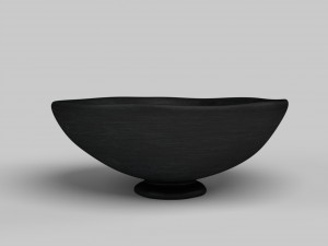 modern table decoration - dark clay bowl Modelo 3D
