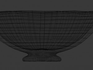 modern table decoration - dark clay bowl Modelo 3D