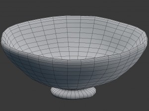 modern table decoration - dark clay bowl Modelo 3D