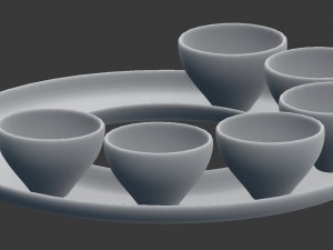 modern table decoration - tray 3D Model