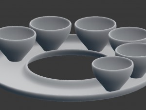 modern table decoration - tray 3D Model